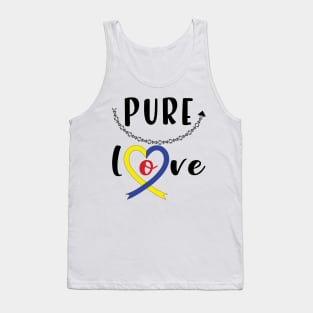 Pure Love , down syndrome valentine Tank Top